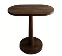 Table Basse de Style Mid-Century Modern, Finition bois Clair, Tables Basses Ovales en Bois Massif, Piètement Central Robuste et Stable, Solide et Résistante, pour le Salon(60x45x75cm/23.6x17.7x29.5in)