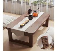 Table basse de style pour siège de sol, en bois, pliable, gain de place, hauteur latérale, bureau de salon, finition noyer