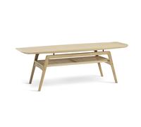 Table Basse de Surf Nordique Chaleureuse en Chêne avec Étagère