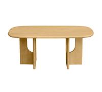 Table basse design bois clair manguier massif L100 cm MASSARI