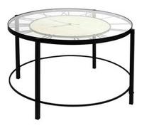 Table Basse Design "Horloge" 90cm Noir Noir G