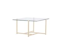 Paris Prix Table basse Hybrid carrée en verre transparent 80 cm