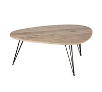 Table basse design industriel Neile - L. 112 x H. 40 cm - Noir