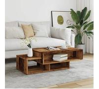 Table basse design moderne - vidaxl - 105x55x32 cm - Vieux bois - Bois d'ingénierie - 3 compartiments - Montage requis