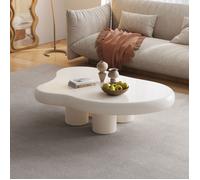 Table Basse Design Nuage Moderne - Coffee Table Forme Cloud, Style Scandinave Minimaliste pour Salon, Table de Centre Blanche