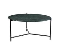 Table basse design ronde en marbre vert D90 cm BUMCELLO