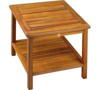 Table basse d'extérieur en bois, 120 cm, blanche