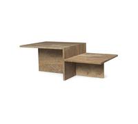 Ferm Living Table basse Distinct Dark Brown Travertine
