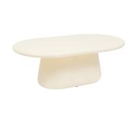 Atmosphera Table basse Dumka ovale 110x65x40 cm Ivoire