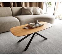 Table basse Edge Boot 100x50 cm chêne naturel bord suisse Sarity métal noir