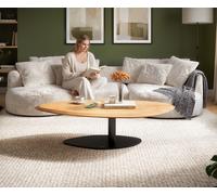 Table basse Edge Organique 140x76 cm Chêne naturel Flow-Edge Vibany Métal Noir