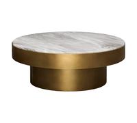Atmosphera Table basse ronde graphite diamètre 80 cm dorée