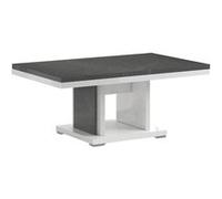 Table Basse Effet Pierre Pied Central Ouvert - MARIKA - ALTOBUY Gris G