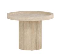 Table Basse Effet Travertin Krille 60cm Beige