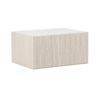 Table Basse Effet Travertin ""York"" 80cm Beige