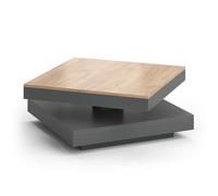 Vicco Table Basse Elias, Anthracite, 70x70cm, pour Servir de Surface de Rangement et de séparation Flexible des espaces