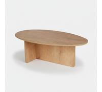 Table basse elliptique en bois mélaminé 120 x 65 cm Orba