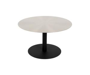 Table basse en acier argent Snow Brushed