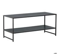 Venture Home – Table basse rectangulaire Staal – acier, avec étagère 102 cm – Noir