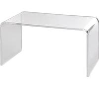 Table basse en acrylique, table d'appoint en acrylique transparent en forme de C, table d'appoint en acrylique transparent de 41,4 cm de haut, pour le café, les boissons, la nourriture, les collations
