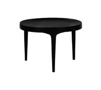 Table basse en aluminium noir, ronde, gigogne - Pomax, Trip - Ø49x35 cm