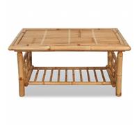 Table basse en bambou, 90 x 50 x 45 cm, marron | Bambou résistant, couleur marron, nettoyage facile, utilisation intérieure et extérieure, touche tropicale