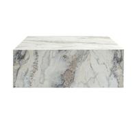 Table basse en bois "Prizma" - 90 x 90 x 35 cm - Marbre Freesia