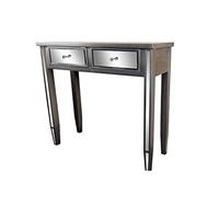 Table Basse en Bois Ardoise et Rose, Hauteur 80 cm x Largeur 90 cm x Profondeur 32 cm.