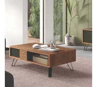 Table basse en bois avec tiroirs PEDRO