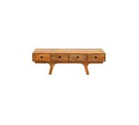 Table basse en bois de manguier beige, rectangulaire, avec rangement - Chehoma, Aramis - 132x53x40 cm