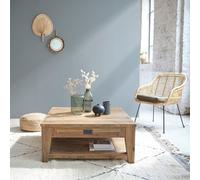 Table basse en bois de teck recyclé
