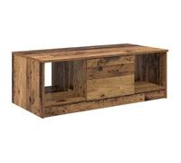 Table basse en bois d'ingénierie - vidaXL - 102x50x36 cm - Vieux bois - Étagères pratiques - Stockage fermé