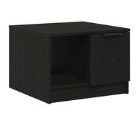 Table basse en bois d'ingénierie - vidaXL - Chêne noir - 50x50x36 cm - Design moderne - 1 tiroir - 1 étagère