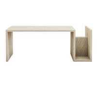 Melmo table basse en bois effet pierre avec porte magazines