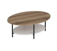 Table basse en bois "Elis" - 90 x 60 x 36 cm - ChêneBlanc