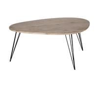 Table basse en bois et pieds en métal noir 97 x 65 x H 50 cm