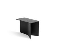 Table Basse en Bois Fendu Oblongue Noir