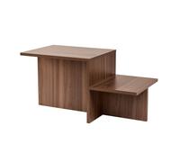 Table basse en bois "Harmony" - 80 x 40 x 40 cm - Noyer