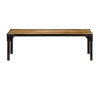 Table basse en bois massif de manguier brut et acier 110 x 55 x 35 cm - Marron et noir