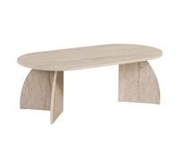 Table basse en bois ""Melina"" 120 x 60 x 40 cm - Travertin