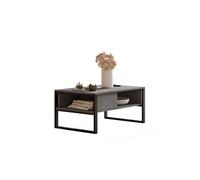 Table basse en bois "ML34" - 100 x 59 x 44 cm - Argent