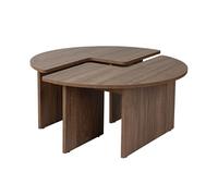 Table basse en bois "Moira" - 90 x 90 x 41 cm - Noyer