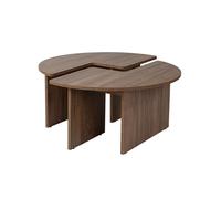 Table basse en bois "Moira" - 90 x 90 x 41 cm - Noyer