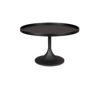 Table basse en bois noir, ronde, plateau Ø69 cm, pied évasé, style 70s - Zuiver, Jason - Ø69 cm, H42 cm