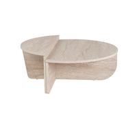 Table basse en bois "Orion" - 90 x 60 x 30 cm - Travertin