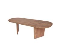 Table basse en bois "Ovalis" - 130 x 65 x 40 cm - Pin atlantique