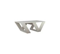 Table basse en bois "Pipra" - 110 x 60 x 40 cm - Blanc
