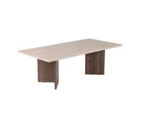 Table basse en bois ""Sabin"" - 119 x 60 x 40 cm - Travertin