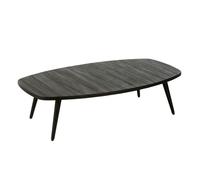 Paris Prix Table basse DOXY 120x70x30 cm en teck et métal noir