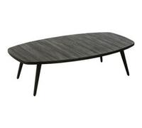 Table basse 120x70x30 cm en teck et métal noir - DOXY